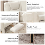 Anajqaqia Rocking Chair, Recliner, Living Room Chair with Armrests, Upholstered, Accent Chair for Bedroom, White Teddy Fabric