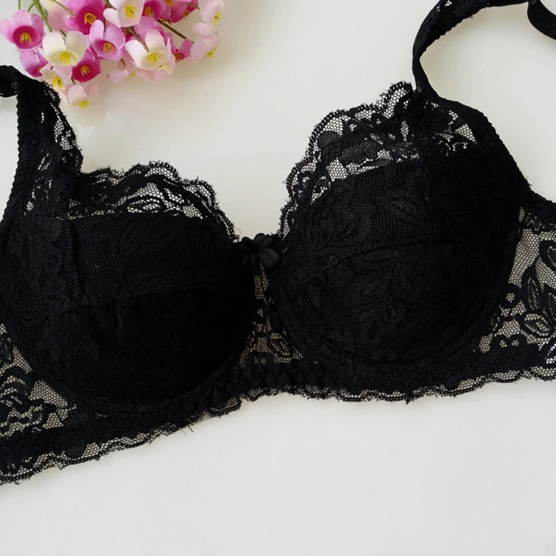 Nuevos sujetadores sexis de encaje floral para mujer, sujetador push up fino de verano, color sólido, ropa interior cómoda y transpirable, lencería de moda femenina.