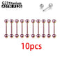 1/5/10pcs G23 Titanium External Internal thread Piercing Jewelry 14G 16G Long Industrial Sexy Barbell Barbell Ring Tongue