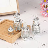 Mini Glass Roll on Bottle Hot Stamped Silver Rollerbal Essential Oil Container Blending Perfume Bottle Empty Essential OilBottle