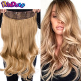 Extensões de cabelo ondulado com mola clip in 60 cm premium sintético resistente ao calor 190g