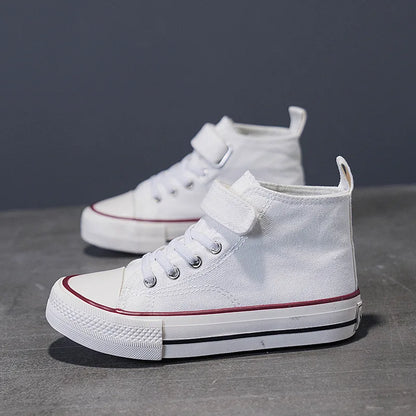 Lilo And Stitch Children's Canvas Shoes For Girls Boys White High Top Shoes Disney Kids Sneakers Casual Tennis Shoes 25-37 Size