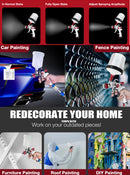 1.4mm 1.7mm 2.0mm Professional HVLP Spray Gun Home Automatic Paint Spray Gun Tool, 600ml No Clean Disposable Measuring Cup 10pcs