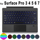 Trackpad Keyboard for Microsoft Surface Pro 3 4 5 6 7 8 9 X Backlit Russian Spanish Arabic Portuguese French Hebrew Keyboard
