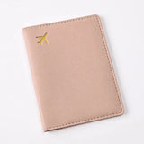 Women Men Card Passport Cover Case Flight Ticket Clip Passport Wallet PU Leather Solid Color Id Holder Passport Holder Purses