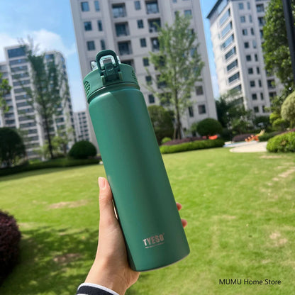 Tyeso 600/750ML Stainless Steel Thermo Bottle Car Thermal Cup Sports Water Bottles Keep Cold and Hot Vacuum Flasks Insulated Cup
