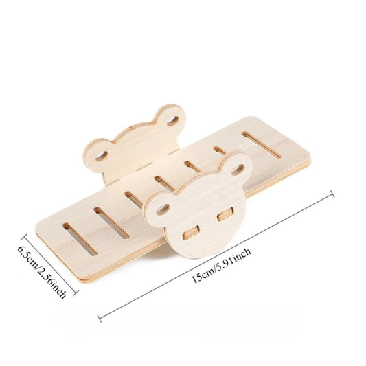 Pet Hamster Wooden Swing Toy for Small Pet Squirrel Golden Bear Guinea Pig Pet Cage Accessories Parrot Seesaw Wooden Bridge Toy