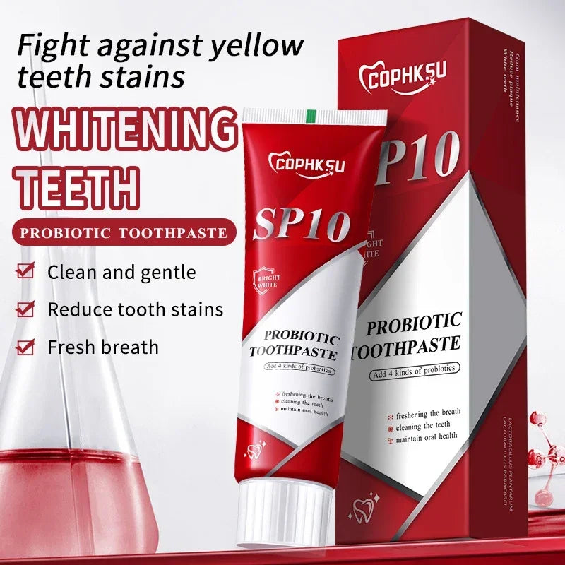 SP-10 Probiotic Toothpaste Whiten Tooth Remove Plaque Stains Teeth Whitener Oral Hygiene Clean Fresh Breath Teeth Care Product