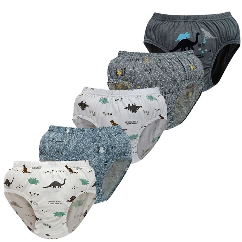 Exquisite Boxed 5-Piece Boys Underwear Soft Breathable Cotton Children Boys Briefs Spider-Man Cartoon Kids Triangle Knickers