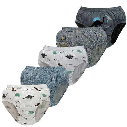 Exquisite Boxed 5-Piece Boys Underwear Soft Breathable Cotton Children Boys Briefs Spider-Man Cartoon Kids Triangle Knickers