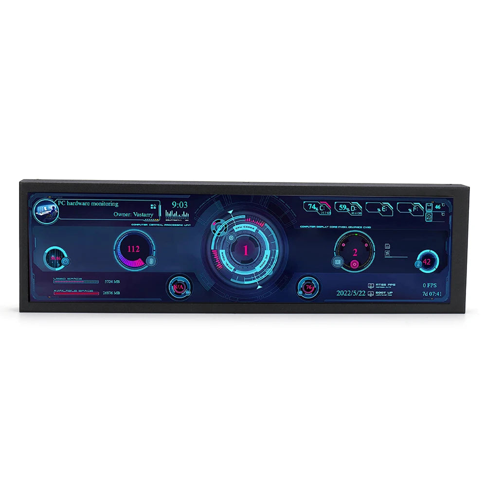 3/5/8.8inch IPS USB Secondary Screen HD-MI Computer CPU GPU RAM HDD SSD Monitor USB Sub Display 480X1920 For Raspberry Pi Linux