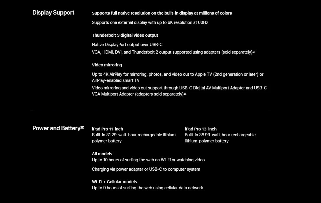 2024 iPad Pro M4 11-inch/13-inch 256GB/512GB/1TB WiFi Cellular Face ID, eSIM, Original WiFi/5G 10-core CPU 10-core GPU.