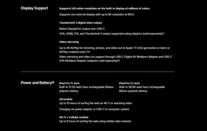 2024 IPad Pro M4 11Inch/13Inch 256G/512G/1T WiFi Cellular Face ID, eSIM,Original  WIFI/5G 10-core CPU 10-core GPU.