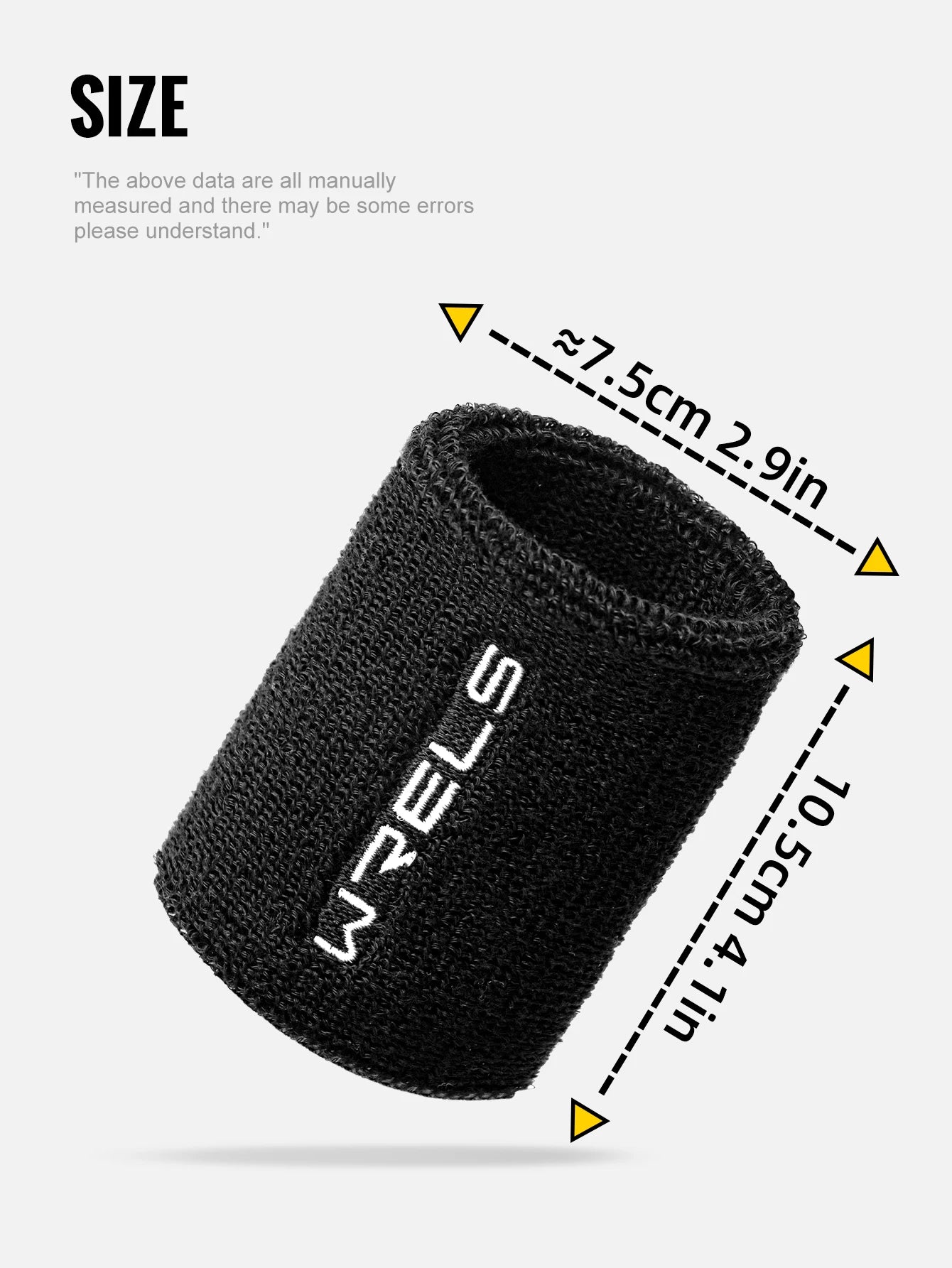 WRELS Wristbands Terry Cloth Moisture Wicking for Sports Tennis Gym Work Out Wristbands Sweatbands Absorbent Wrist Sweat Bands
