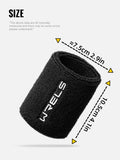 WRELS Wristbands Terry Cloth Moisture Wicking for Sports Tennis Gym Work Out Wristbands Sweatbands Absorbent Wrist Sweat Bands