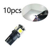 10pcs Car T10 12V 194 168 W5W 3W/5W Wedge Warm White Bule Red Yellow Green Amber Halogen Bulb Replacement Dashboard Bulb Light