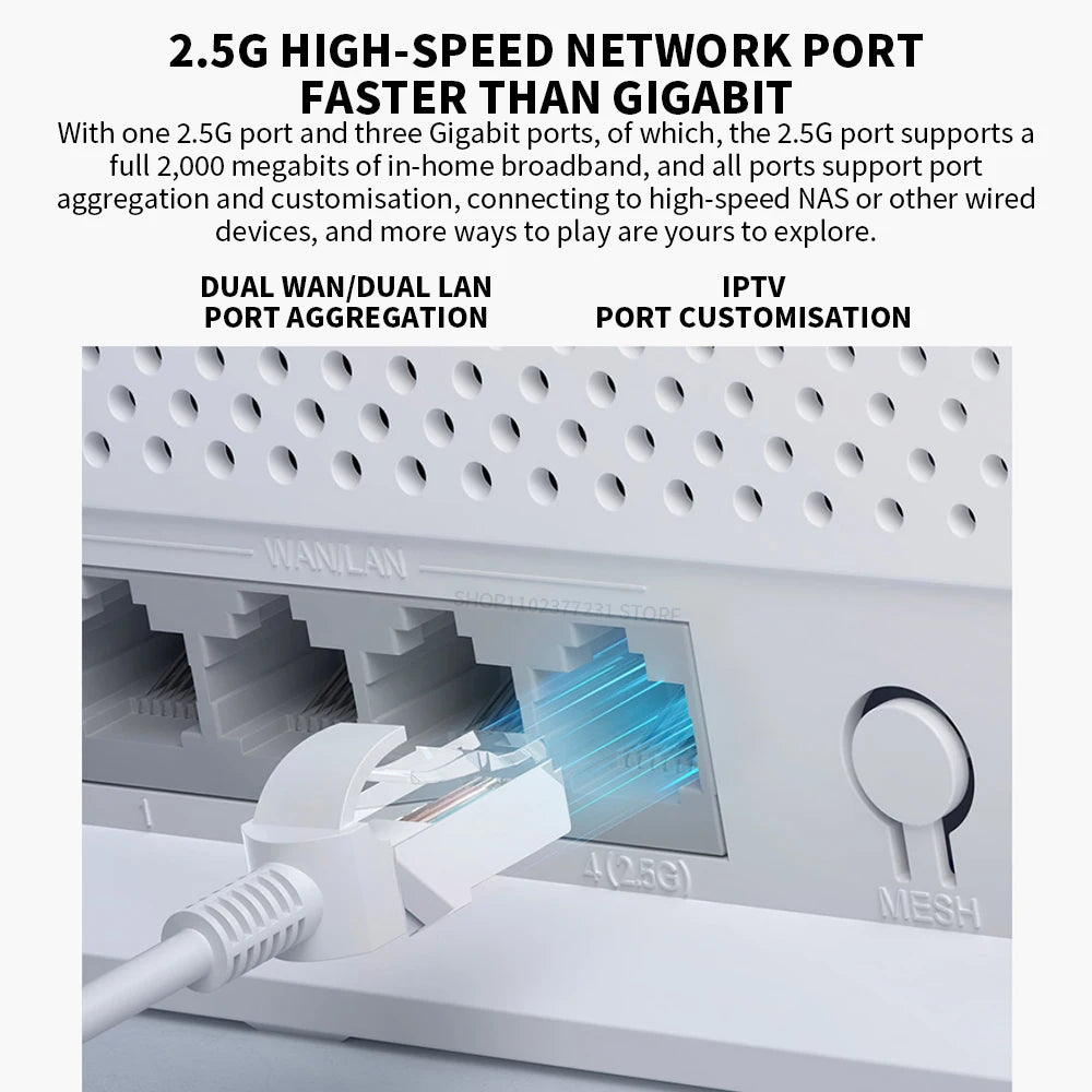 Nuevo enrutador Xiaomi BE5000 Wi-Fi 7 de 2,4/5 GHz, malla de doble frecuencia, puerto de red de alta velocidad de 2,5 G, amplificador de señal IPTV OFDMA Mi Home