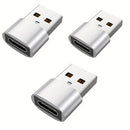 3-Pack USB to USB C Adapter, USB C Female to USB Male Super Fast Charging and OTG Converter Compatible with iPhone 15/14/13/12 P