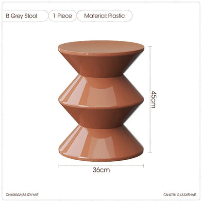 Nordic Stools Ottomans Shoe Changing Stool Small Bench Modern Minimalist Plastic Creative Round Coffee Tables Furniture WHCL+