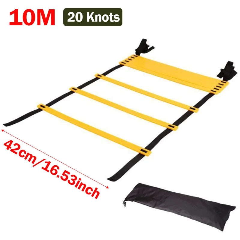 Agility Ladder Nylon Straps Soccer Football Speed Training Ladder Equipment Sports Fitness Running Warm-Up Training Ladder Tool