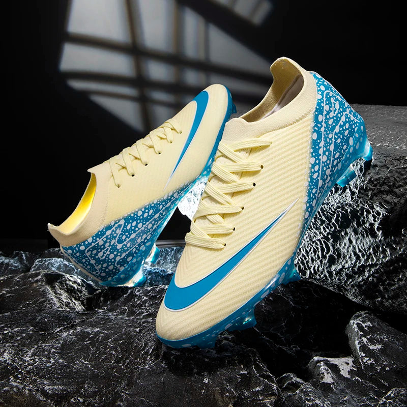 Nuevas botas de fútbol para exteriores, botas de fútbol con clavos largos para interiores, zapatillas TF/FG de alta calidad y muy vendidas, zapatillas deportivas para exteriores para partidos.
