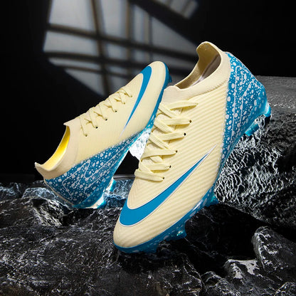 Nuevas botas de fútbol para exteriores, botas de fútbol con clavos largos para interiores, zapatillas TF/FG de alta calidad y muy vendidas, zapatillas deportivas para exteriores para partidos.