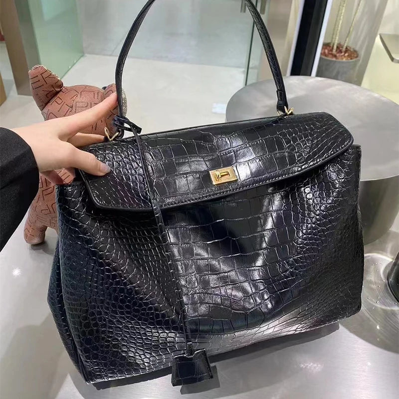 Bolso de mano de gran capacidad para desplazamientos, de piel suave de alta calidad, moderno bolso bandolera de viaje para mujer, maletín de negocios.