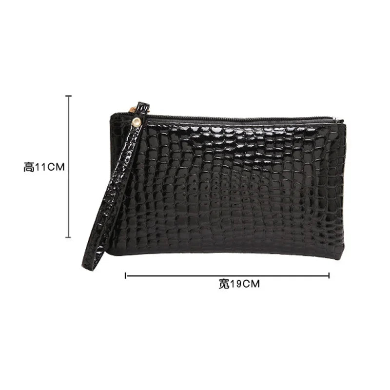 Women Black Cosmetic Bag Zipper Small Makeup Bag Traveling Neceser Ladies Cosmetics Clutch Purse Toiletry Organizer Case Pouch