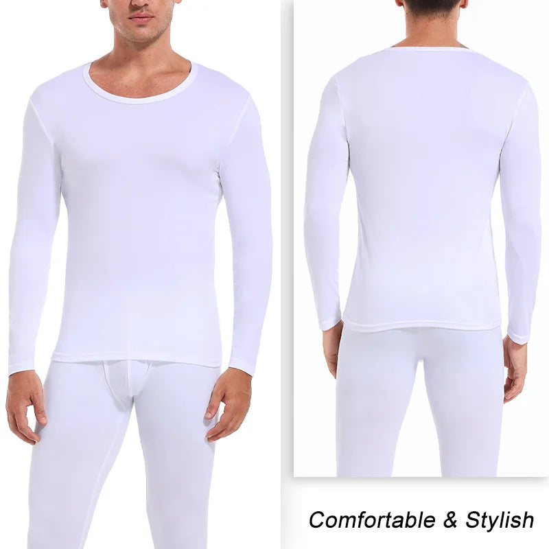Thermal Underwear for Men Long Johns With Fleece Lined Set Set Cold Weather Winter Top Bottom