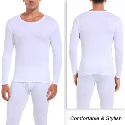 Thermal Underwear for Men Long Johns With Fleece Lined Set Set Cold Weather Winter Top Bottom