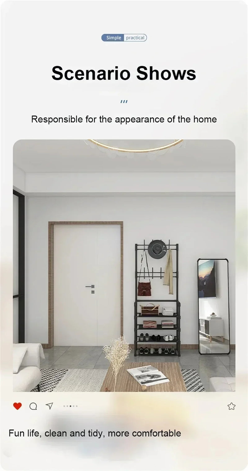 Zapatero multicapa para el hogar, multifuncional, para dormitorio, armario para zapatos y abrigos