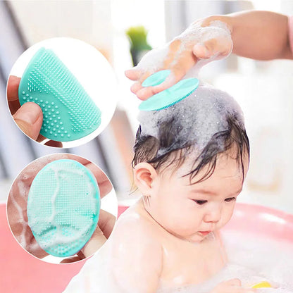 Baby Silicone Bath Brush Cradle Cap Scrubbers Exfoliating and Massaging Brush Scalp Care Scrubber for Hair Care And Body Care