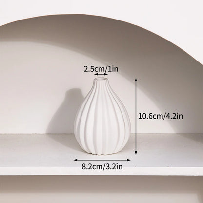 Ceramic Flower Vase Retro Table Decorative Vase Dried Flower Arrangement Pot Home Wedding Gifts Aesthetic Vase Desktop Ornament