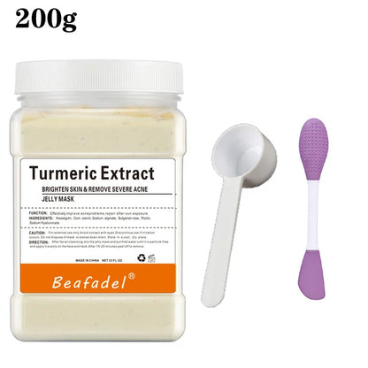 Mascarilla de hidrogelatina suave de 650 g en polvo, mascarilla de hidrogelatina casera, exfoliante con ácido hialurónico, mascarilla facial de rosas para el cuidado de la piel.