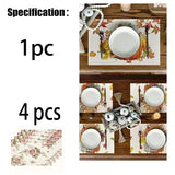 4Linen Placemats Abstract Geometric Pattern Kitchen Decor Decorative Accessories Ableware Pads Room Dining Table Decor