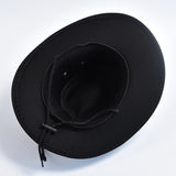 Artificial Suede Western Cowboy Hats Vintage Wide Brim Gentleman Cowgirl Jazz Hat Holiday Party Cosplay Hat