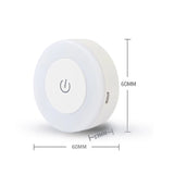 Luz Noturna LED com Sensor de Toque e Economia de Energia – Recarregável via USB, Magnética e Portátil – Ideal para Quartos e Corredores