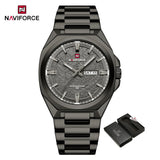 New Style NAVIFORCE Men's Wrist Watch 3ATM Waterproof Stainless Steel Band Luminous Pointer Display Luxury Boys Watches Gifts