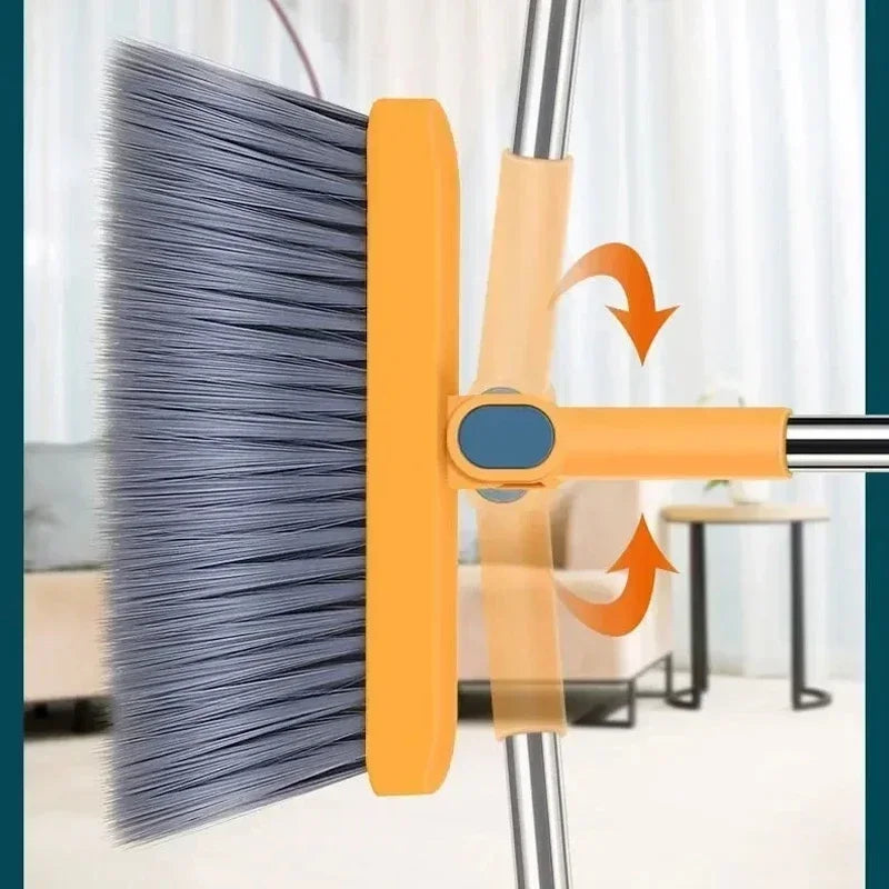 Escova e pá vassoura e pá conjunto de combinação pá vertical dobrável pele macia não-viscosa varrendo vassoura 2 pçs/set
