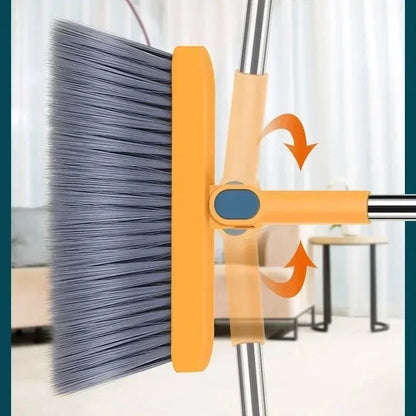 Escova e pá vassoura e pá conjunto de combinação pá vertical dobrável pele macia não-viscosa varrendo vassoura 2 pçs/set