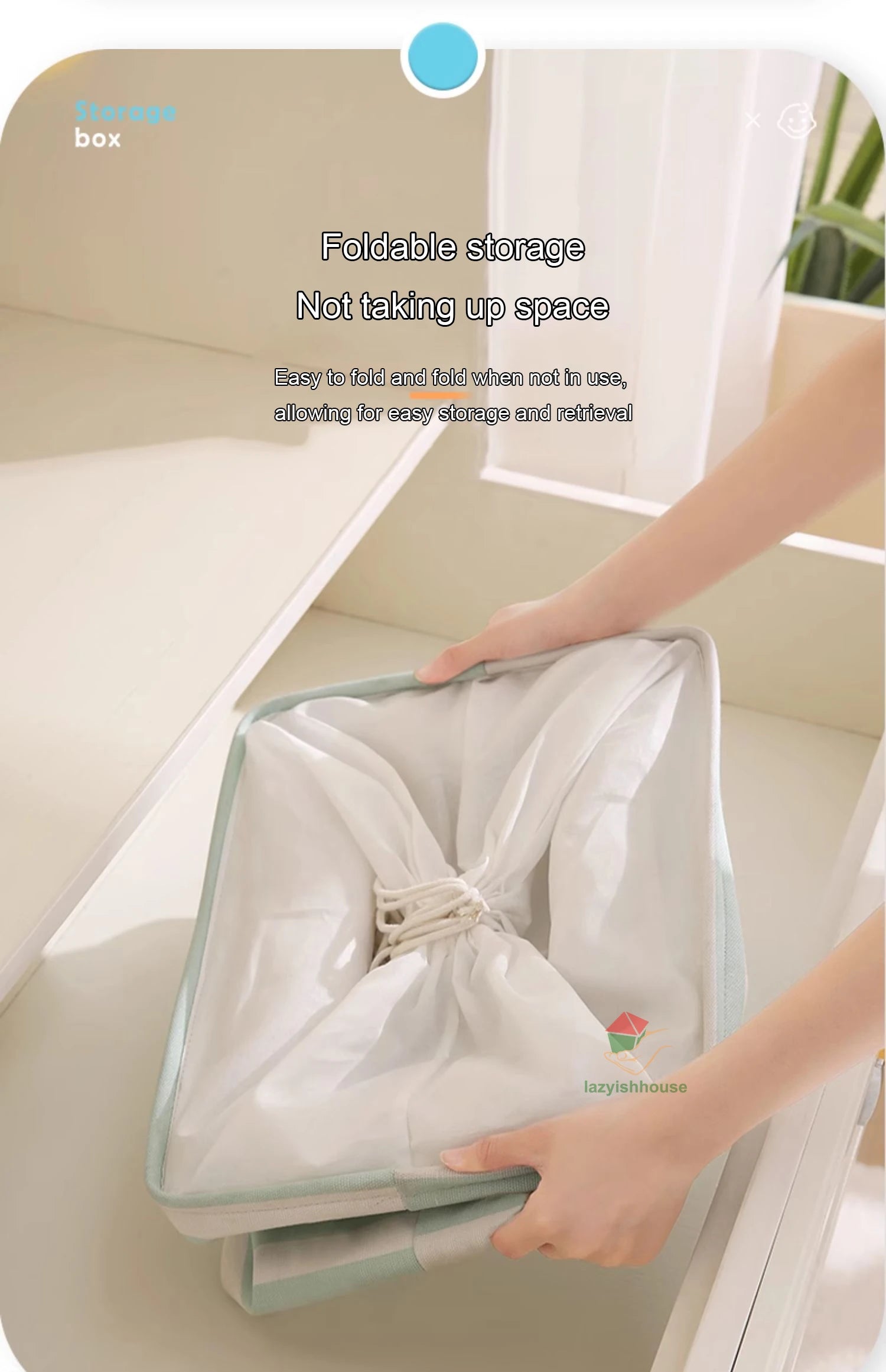Folding Storage Basket Linen Storage Fabric Wardrobe Office Bedroom Closet Toys Laundry Basket With Handle Storage Organizer new