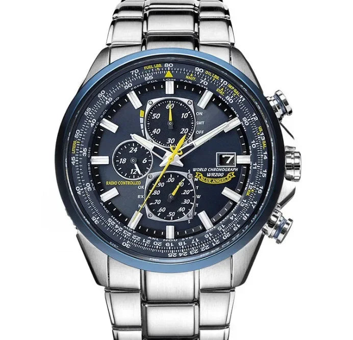 CITIZEN Homens Quartz Watch, Impermeável, Multi Função, Fantasia, Redondo, Inoxidável, Automático, Calendário, Tendência de Luxo