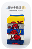 5 Pairs Marvel Kids Socks Spider-Man Kawaii New Fall Winter Cartoon Boy Children Mid-calf Socks Cotton Sock for Boys Gifts