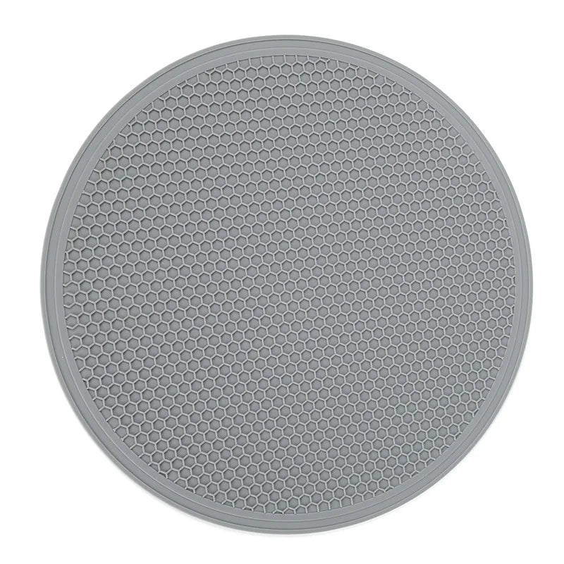 30cm Large Silicone Mat Coaster Heat Resistant Placemat Honeycomb Nonslip Pot Holder Table Mat Round Cup Mat Kitchen Accessories