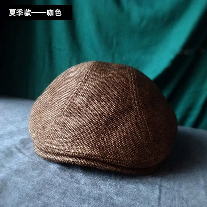 Men's Cap Classic Vintage Breathable Beret Hat for Men Visor French Artist Beanies Designer Cotton and Lined British Berets Hat