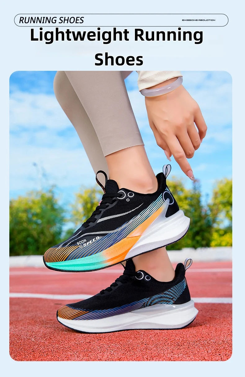 2025 Men's And Women's Professional Carbon Board Marathon Running Shoes Shock Absorption Ultralight Stable Support Sports Shoes