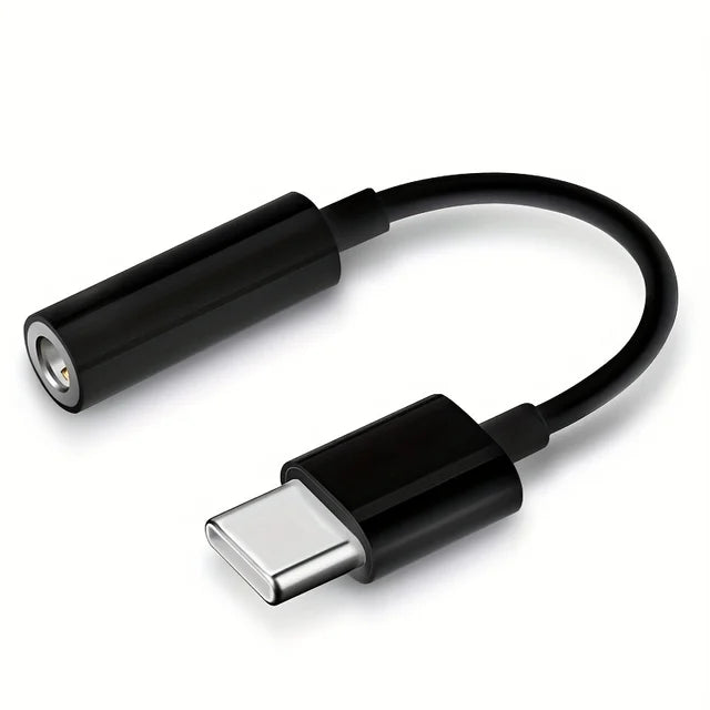 Tipo C Adaptador Aux para iPhone, Cabo de áudio para Huawei, Xiaomi, Redmi, POCO, Samsung, 3,5mm a 8Pin, 3, 5 Jack, 3,5mm