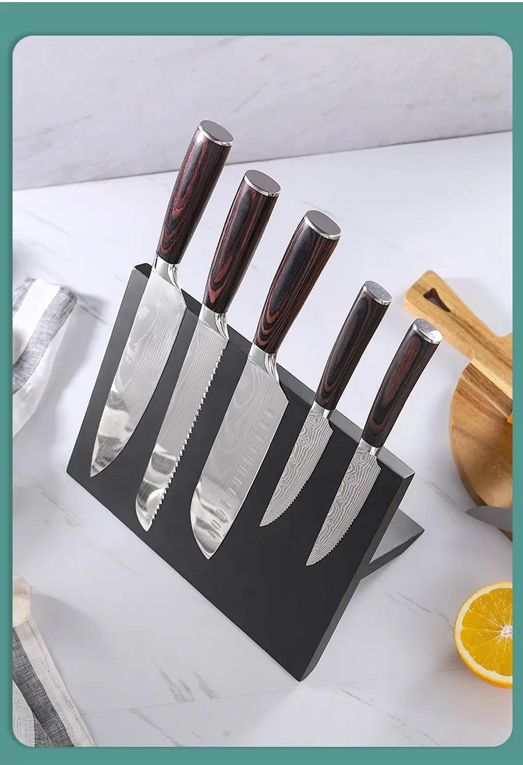 Magnetic Knife Block MDF Board Tableware Organizer Knives Holder Kitchen Accessories Storage