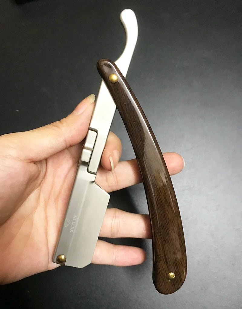Stainless Steel Folding Shave Knife Beard Straight Razor Hair Dressing Tool Men Manual Convenience Hair Trimmer Shaver Barbeador