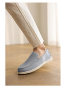 Men Flat Loafers 2025 Frosted Suede Flat Shoes Comfortable Non Slip Fashion Loafers Lightweight Trendy Outdoor Casual Shoes